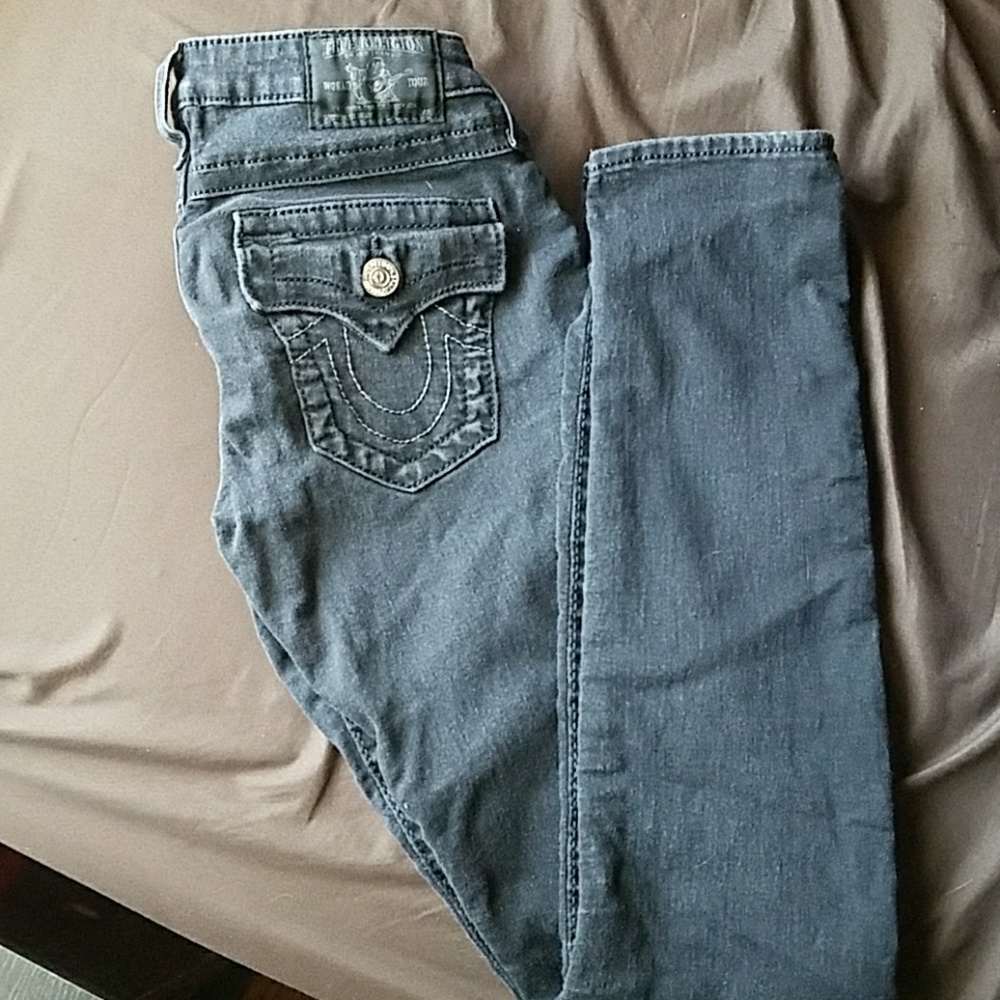 Vintage style women's true religion jeans black